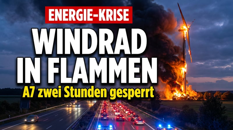 Brennende Windmühle bei Kitzingen: Wenn Habecks Energiewende-Symbole zur Gefahr für Pfingstreisende werden