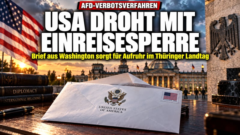 Brief aus Florida: US-Abgeordnete droht AfD-Verbietern mit Einreisesperre!