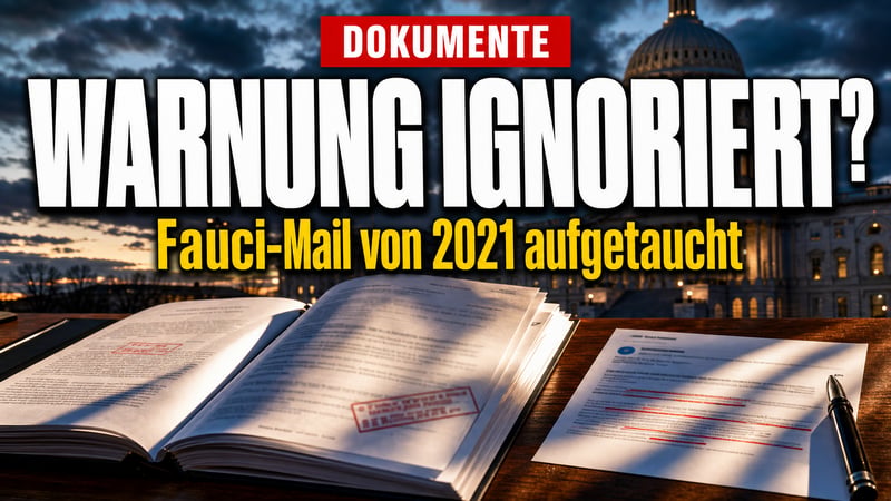 Brisante Fauci-Mail: FDA-Chefin warnte 2021 – und dann?