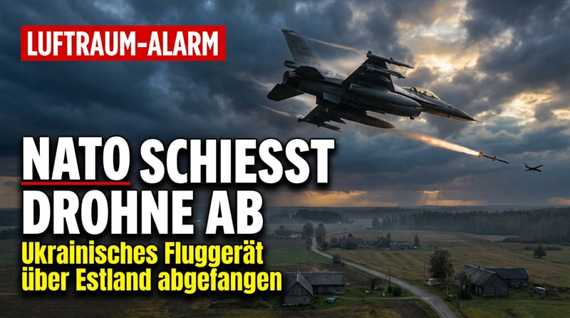 Brisanter Zwischenfall: NATO-Jet holt ukrainische Drohne über Estland vom Himmel