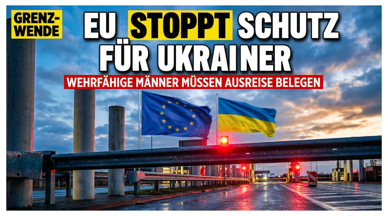Brüssel zieht die Notbremse: Kein Automatik-Schutz mehr für wehrfähige Ukrainer