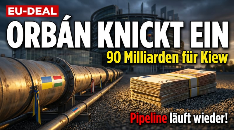 Brüsseler Kuhhandel: 90 Milliarden für Kiew – Orbán knickt nach Pipeline-Deal ein