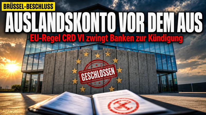 Brüssels Bankenmauer: Ab 2027 wird das Auslandskonto zum Auslaufmodell