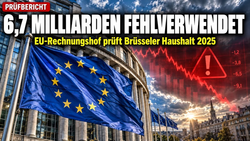 Brüssels Milliarden-Leck: EU-Prüfer beanstanden 6,7 Milliarden Euro!