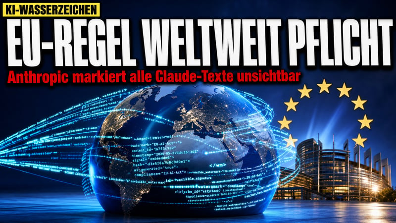 Brüssels Stempel in jedem Satz: KI-Wasserzeichen jetzt weltweit!