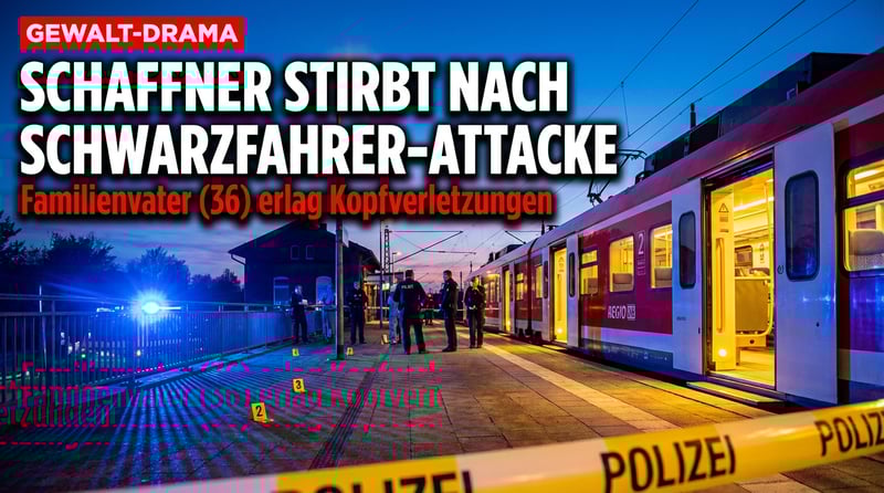 Brutaler Schwarzfahrer-Angriff: Schaffner stirbt nach Gewaltexzess in Regionalbahn
