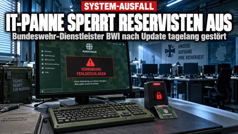 Bundeswehr im Blindflug: IT-Panne sperrt Reservisten tagelang aus!