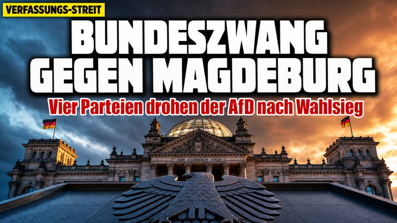 Bundeszwang gegen Magdeburg: Vier Parteien drohen der AfD