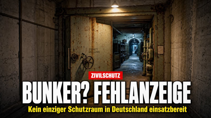Bunker abgeschafft: Deutschland steht im Ernstfall fast schutzlos da