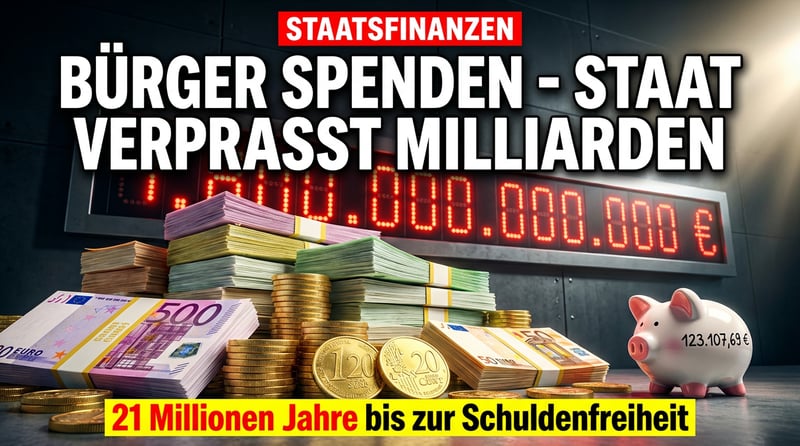 Bürger spenden für Schuldenabbau – während der Staat Milliarden verprasst