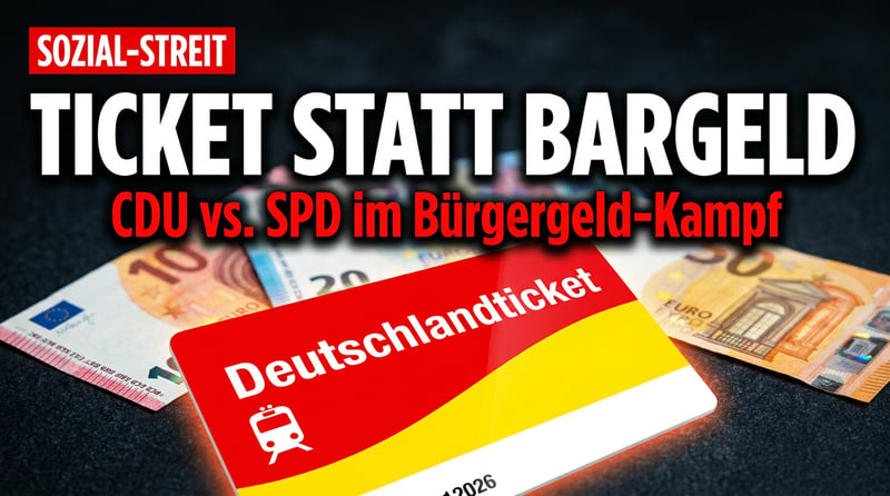 Bürgergeld-Streit: CDU will Deutschlandticket statt Bargeld – SPD fürchtet um „Freiheit“ der Empfänger