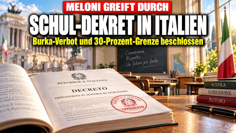Burka-Verbot und 30-Prozent-Grenze: Meloni greift in Schulen durch!
