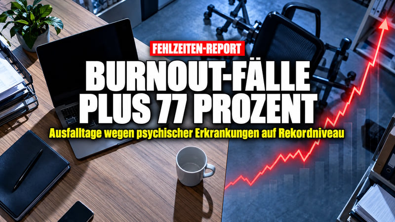Burnout-Republik Deutschland: Ausfalltage explodieren um 77 Prozent!