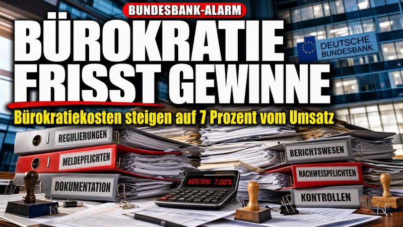 Bürokratie frisst 7 Prozent vom Umsatz – Bundesbank schlägt Alarm