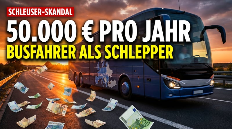 Busfahrer als Schleuser: Illegale Migranten für bis zu 50.000 Euro jährlich durch Europa transportiert