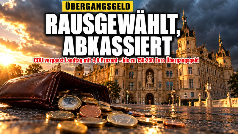 CDU fliegt aus dem Landtag – und kassiert bis zu 156.250 Euro