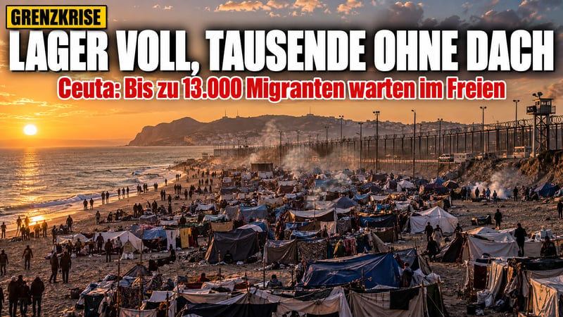 Ceuta platzt aus allen Nähten: Lager voll, Tausende schlafen im Sand
