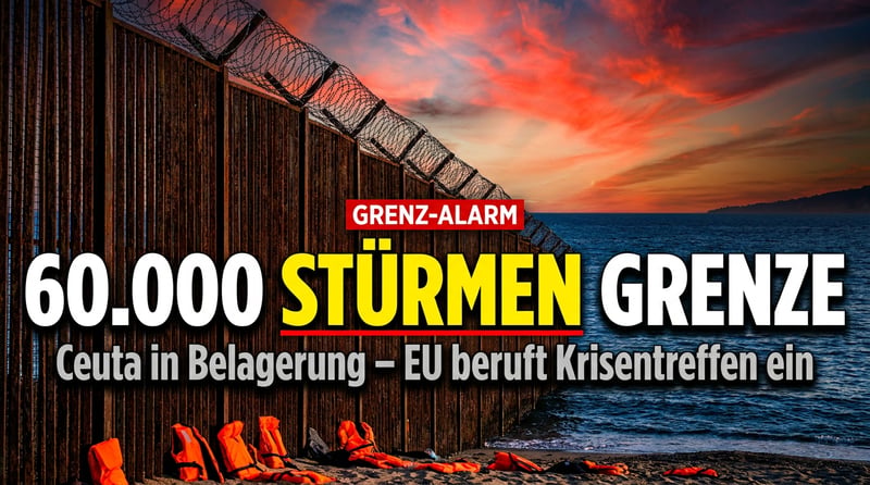Ceuta unter Belagerung: 60.000 Migranten stürmen Europas Südgrenze – Brüssel beruft Krisentreffen ein