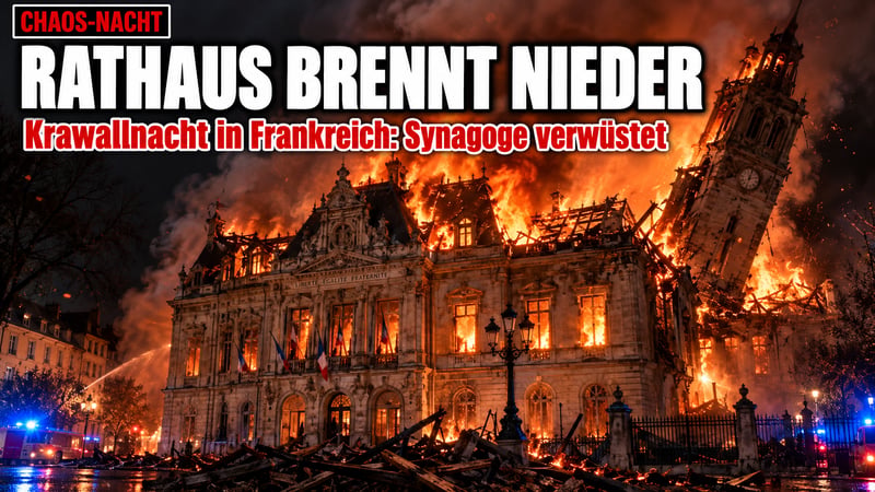 Chaos-Nacht in Frankreich: Synagoge verwüstet, Rathaus in Flammen!