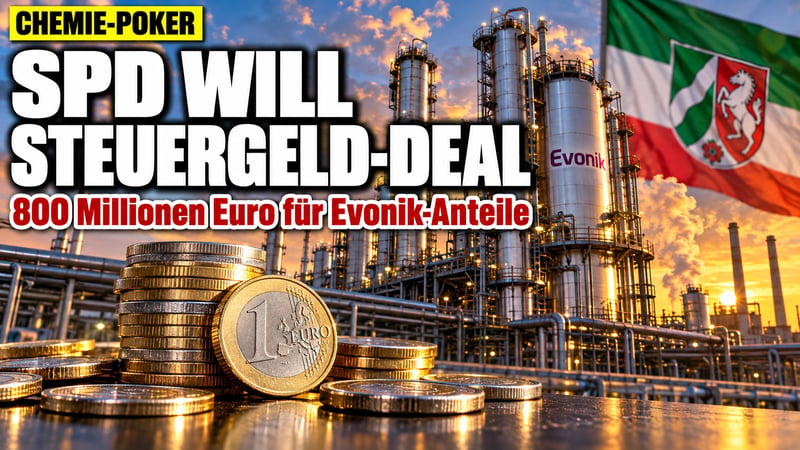 Chemie-Poker um Evonik: SPD will Steuergeld statt BASF-Deal!