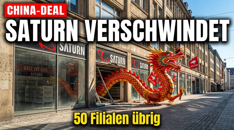 Chinesische Übernahme beschleunigt Kahlschlag: Saturn-Filialen verschwinden aus deutschen Innenstädten