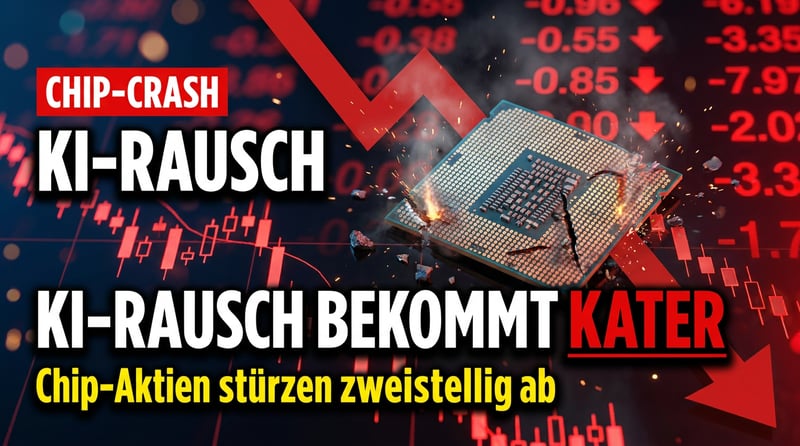 Chip-Aktien im freien Fall: Der KI-Rausch bekommt seinen ersten schweren Kater