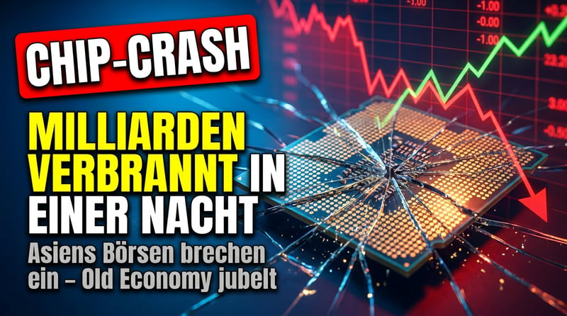 Chip-Crash in Asien, Rekorde bei Old Economy: Wenn die KI-Blase erste Luft verliert
