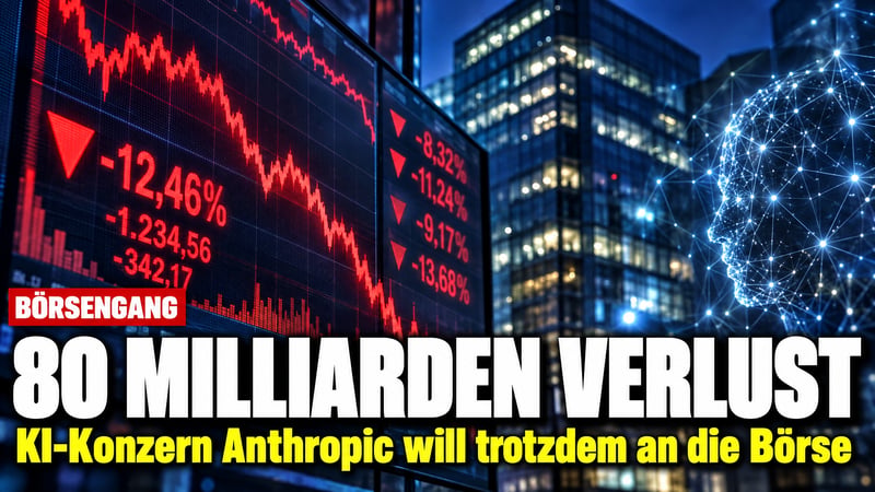Claude-Macher Anthropic will an die Börse: 80 Milliarden Dollar Verlust!