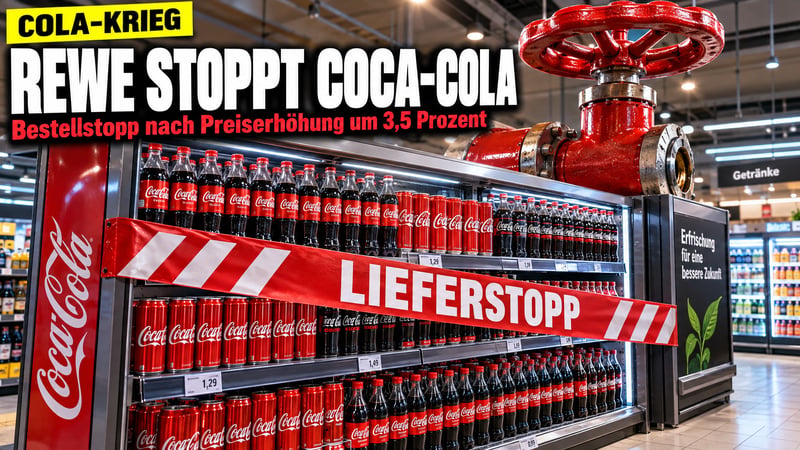 Cola-Krieg im Supermarkt: Rewe dreht Coca-Cola den Hahn zu!