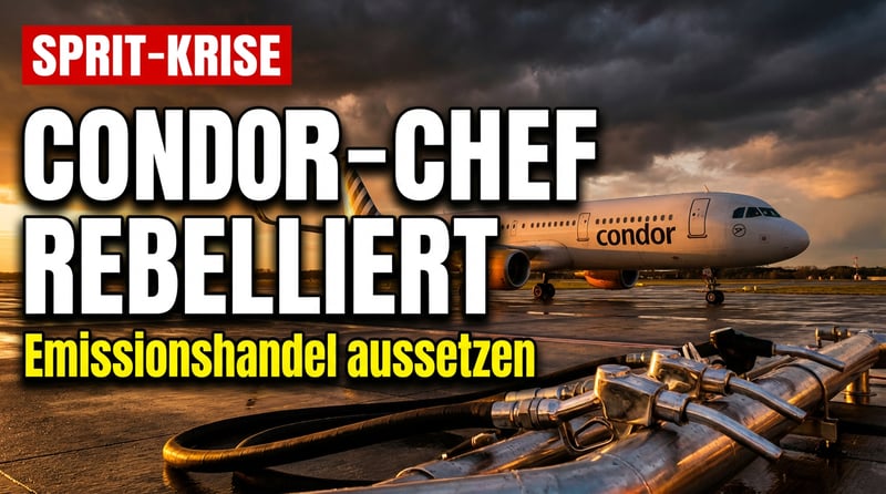 Condor-Chef rebelliert gegen Berliner Klima-Dogma: Emissionshandel als Brandbeschleuniger der Spritkrise