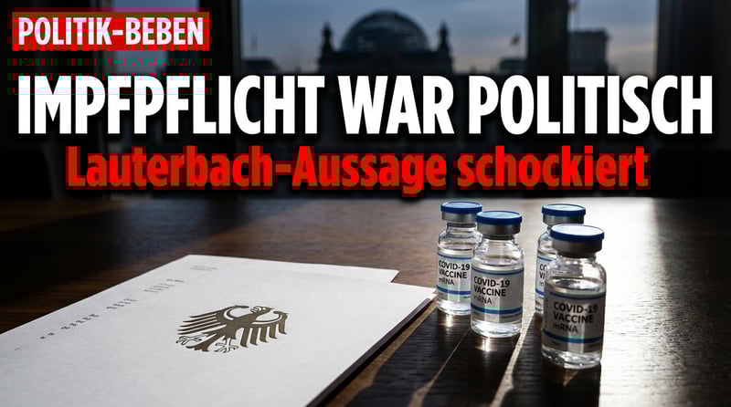 Corona-Enquete: Lauterbach gesteht politische Motivation hinter der Impfpflicht ein