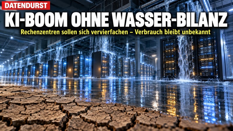 Datendurst: Deutschlands KI-Pläne und der große Wasser-Blindflug