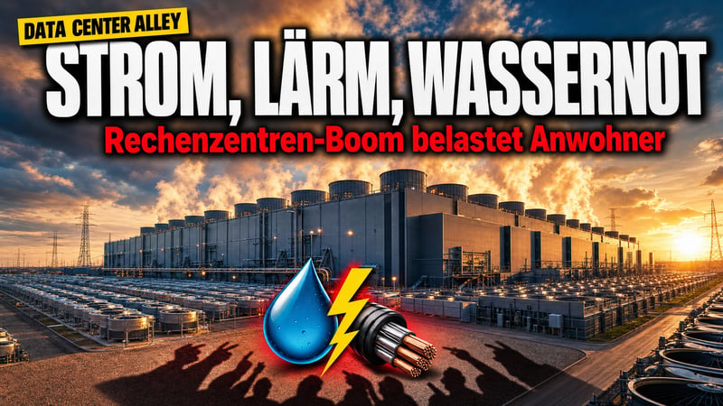 Datenzentren-Boom: Brummen, Wassernot und höhere Stromrechnung