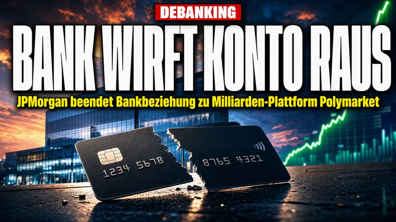 Debanking-Hammer: JPMorgan wirft Milliarden-Plattform aus der Bank