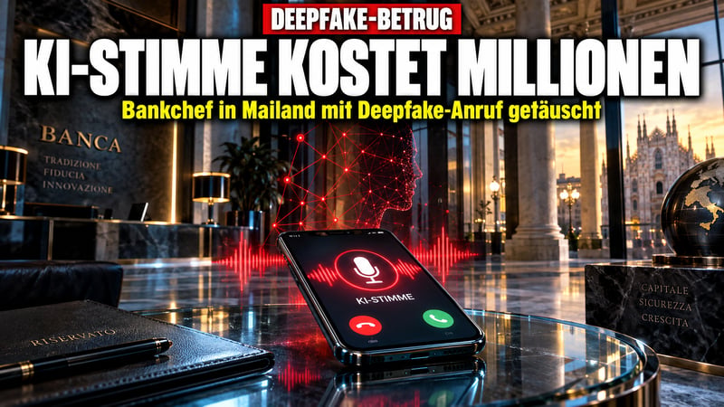Deepfake-Coup in Mailand: KI-Stimme kostet Bankchef 36 Millionen!