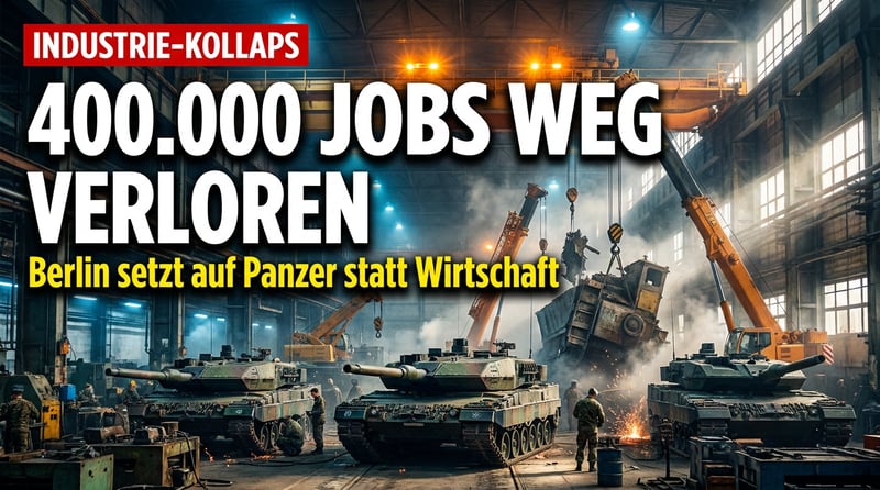 Deindustrialisierung mit Ansage: Wie Berlin die Wirtschaft plĂĽndert und auf Panzer setzt