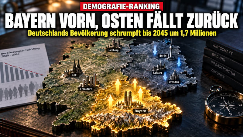 Demografie-Ranking: Bayern triumphiert, der Osten fällt zurück!