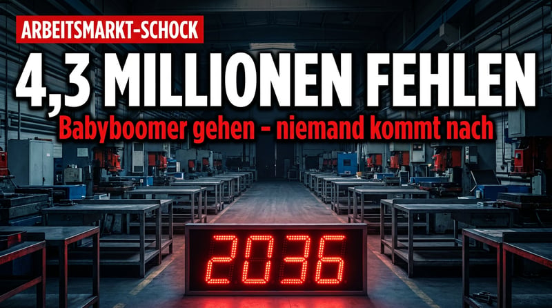 Demografische Zeitbombe: Deutschland verliert bis 2036 über vier Millionen Arbeitskräfte – und die Politik schaut zu