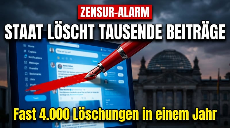 Der digitale Rotstift des Staates: Wie Landesmedienanstalten tausendfach zur Löschung im Netz aufriefen