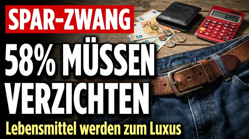 Der Gürtel wird enger: Mehrheit der Deutschen muss im Alltag den Rotstift ansetzen