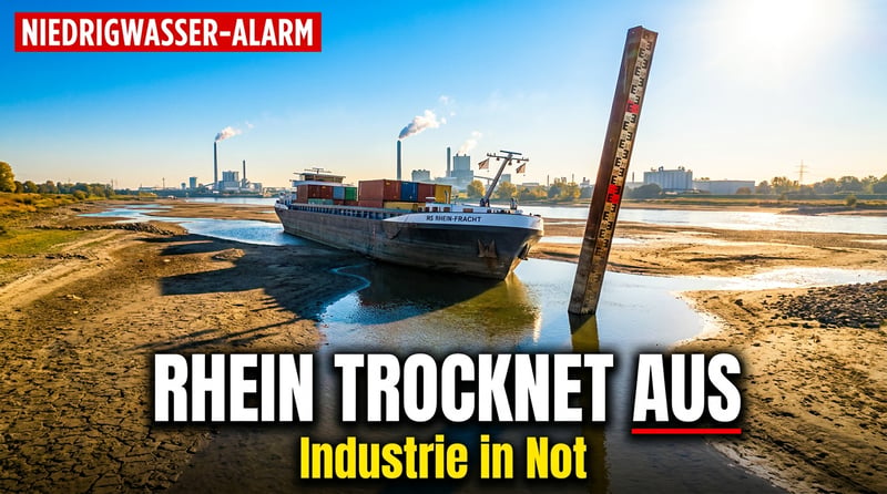 Der Rhein trocknet aus – und Deutschlands Industrie merkt, wie dünn das Eis ist, auf dem sie steht