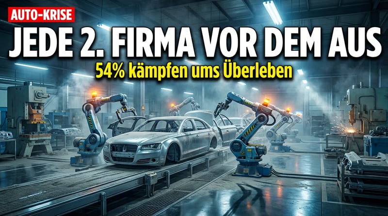 Deutsche Autoindustrie am Abgrund: Jedes zweite Unternehmen kämpft ums Überleben