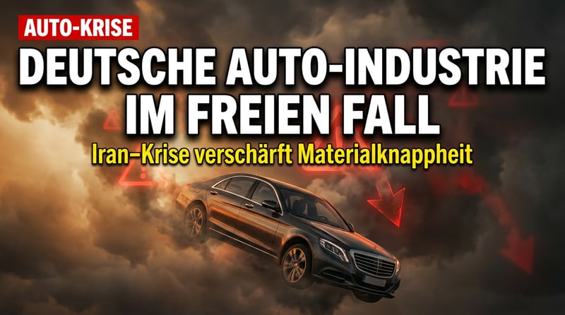 Deutsche Autoindustrie im freien Fall: Iran-Krise versetzt der Schlüsselbranche den nächsten Stoß