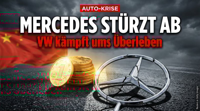 Deutsche Autokonzerne im Würgegriff: Mercedes-Absatz stürzt ab, VW kämpft ums Überleben