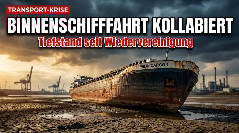 Deutsche Binnenschifffahrt im freien Fall: Gütertransport auf historischem Tiefstand seit der Wiedervereinigung