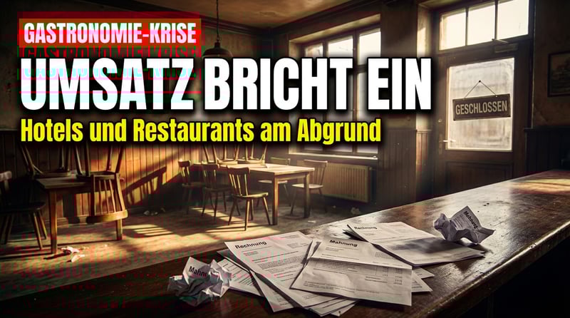 Deutsches Gastgewerbe am Boden: Reale Umsätze brechen dramatisch ein