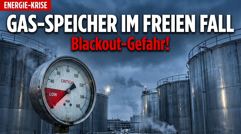 Deutschlands Gasspeicher im freien Fall: Droht uns der kalte Blackout?