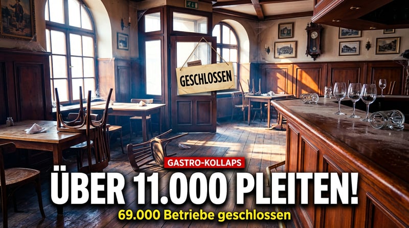 Deutschlands Gastronomie im freien Fall: Über 11.000 Pleiten in sechs Jahren