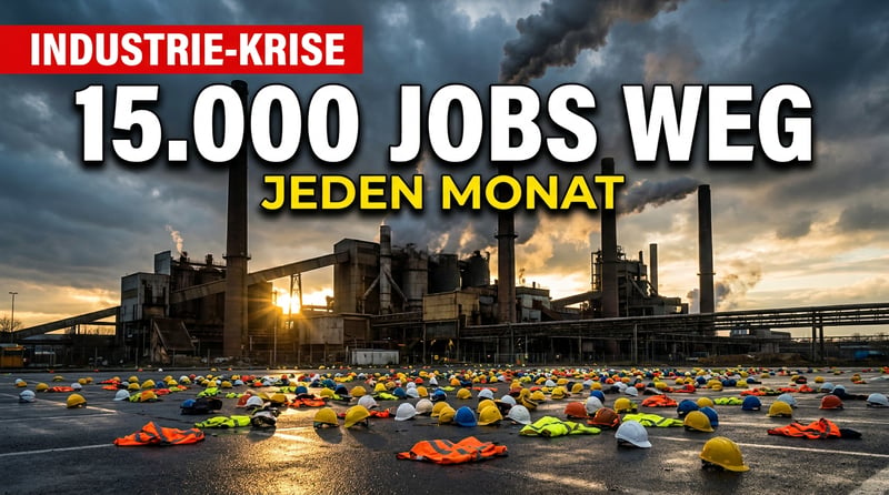 Deutschlands Industrie blutet aus: 15.000 verlorene Jobs – Monat für Monat