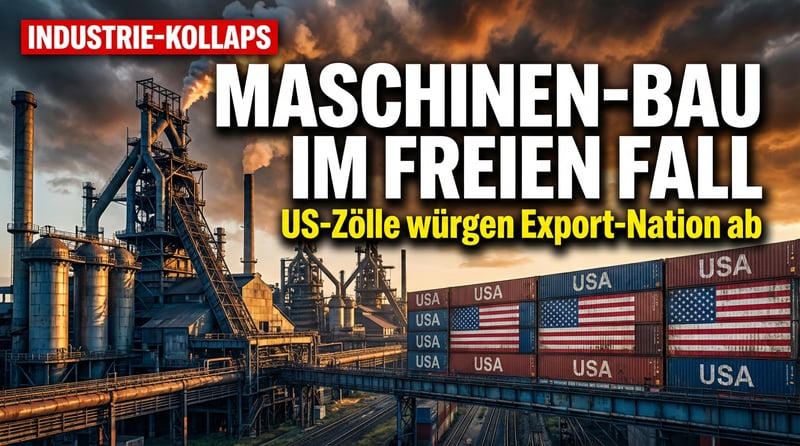 Deutschlands Maschinenbau im freien Fall: US-Zölle und globale Krisen würgen die Exportnation ab